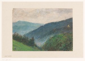 Hügellandschaft bei Baden-Baden von Carel Nicolaas Storm van 