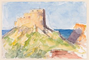 Ragusa, die alte Burg vom Fenster des Hotels Impérial 1902 gesehen (morgens) von Carel Nicolaas Storm van 