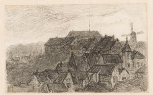 Stadtansicht von Kleve mit Mühle von Carel Nicolaas Storm van 