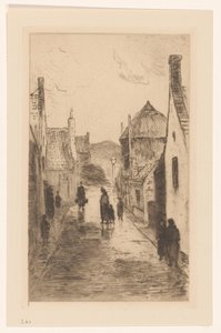 Straßenansicht in Katwijk von Carel Nicolaas Storm van 