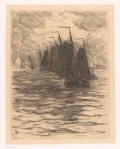 Flotte auf See von Carel Nicolaas Storm van 