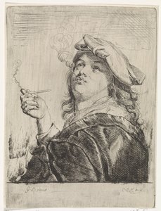Raucher mit einer Pfeife in der Hand von Carel de Moor (II)