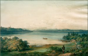 Der Ammersee von Schloss Ried aus gesehen