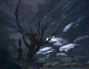Bergschlucht im Winter von Carl Blechen