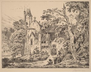 Das Kloster im Wald von Carl Blechen