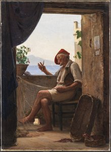 Ein Fischer aus Sorrento, Italien