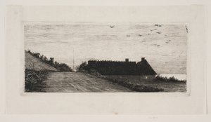 Häuser am Strand. Sommernacht von Carl Bloch