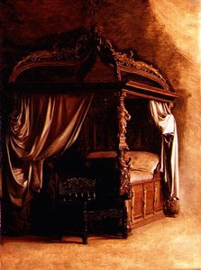 Das königliche Bett von König Christian IV. von Dänemark (1577-1648)