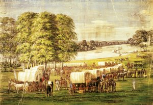 Pioniere überqueren die Ebenen von Nebraska