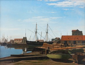 Ansicht des Larsen-Platzes nahe dem Hafen von Kopenhagen von Carl Dahl