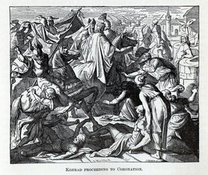 Konrad auf dem Weg zur Krönung, 1882 von Carl Ferdinand Obermann