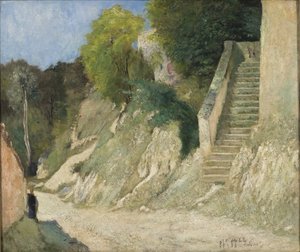 Ein steiler Aufstieg in Montigny-sur-Loing