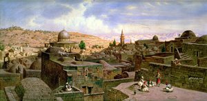Ein Blick auf Jerusalem mit dem Felsendom, 1864