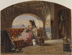 Schönheit mit Tamburin von Carl Friedrich Heinrich Werner