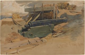 Kanone an einer Bastion von Carl Friedrich Heinrich Werner