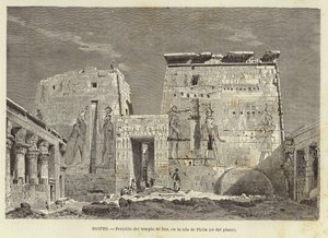 Ägypten - Kolonnade des Tempels der Isis auf der Insel Philae von Carl Friedrich Heinrich Werner