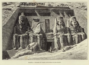 Ägypten - Fassade des unterirdischen Tempels von Abu Simbel von Carl Friedrich Heinrich Werner