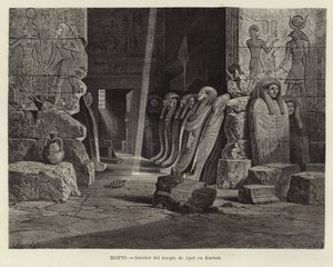 Ägypten - Innenraum des Tempels von Opet in Karnak von Carl Friedrich Heinrich Werner