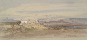 Römische Landschaft mit San Giovanni in Laterano von Carl Friedrich Heinrich Werner