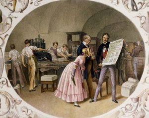 Innenansicht einer Druckerei von Carl and Geiger Peter Johann Nepomuk Kunz