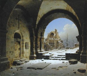 Klosterruinen im Winter