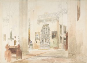 Innenraum der St. Severin Kirche in Erfurt, 1855 von Carl Georg Anton Graeb