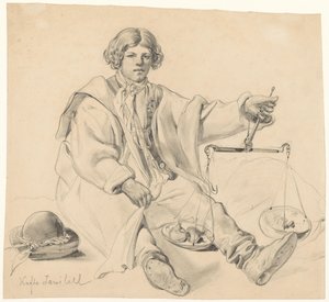 Sitzender kroatischer Zwiebelverkäufer von Carl Goebel