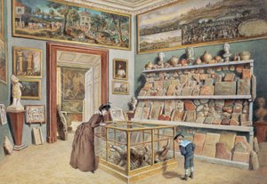 Das Apsiszimmer mit den römischen Ziegeln