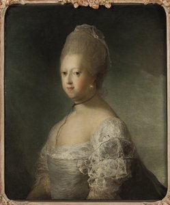 Porträt von Caroline Mathilde von Großbritannien, Königin von Dänemark von Carl Gustaf Pilo