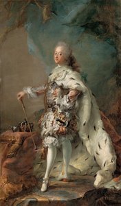 Porträt von Frederik V. 1723-1766 in Salbungsrobe, ca. 1750 von Carl Gustaf Pilo