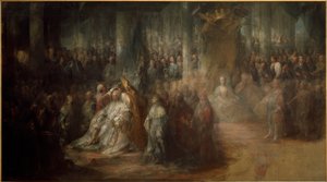 Die Krönung von König Gustav III. von Schweden. Unvollendet
