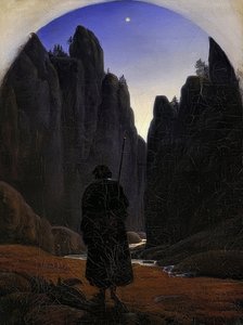 Pilger im Felsental von Carl Gustav Carus