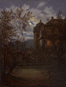 Schloss Milkel im Mondlicht