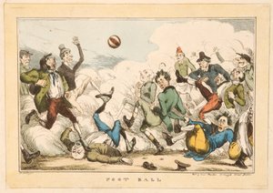 Fußball auf den Straßen von London, 1820 von Carl H. Heath