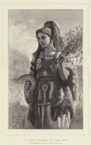 Eine junge Druidenpriesterin von Carl Haag