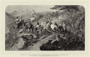 Morgen in den Highlands, die königliche Familie besteigt den Lochnagar, 1853 von Carl Haag