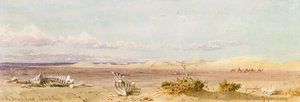 Sandhügel in der Wüste, Kairo, Suez, 1859