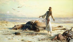 Schiffswrack in der Wüste, 1886 von Carl Haag