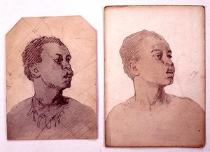 Studie eines afrikanischen Kopfes von Carl Haag