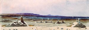 Gräber in der Wüste von Mekka-Pilgern, nahe dem Roten Meer von Carl Haag