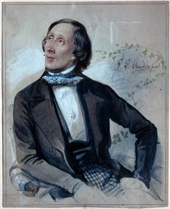 Porträt von Hans Christian Andersen (1805-1875) von Carl Hartmann