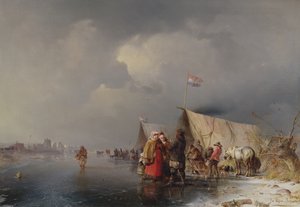 Niederländisches Lager auf dem Eis, 1849