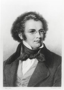 Porträt von Franz Schubert (1797-1828) graviert von H. Roemer