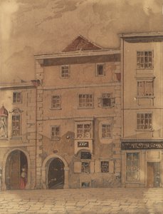 Haus, in dem Mozart starb, in der Rauhensteingasse in Wien von Carl L. Wiesböck
