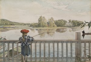 Lisbeth beim Angeln, aus der Serie 
