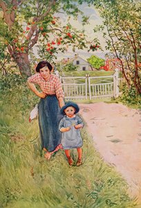 Sag deinem Onkel nett Hallo, 1917, aus einem kommerziell gedruckten Portfolio, veröffentlicht 1939 von Carl Larsson
