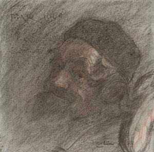 Studie zum Porträt des Vaters des Künstlers im Schaukelstuhl von Carl Larsson