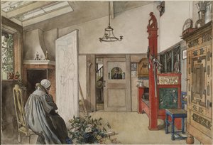 Das Studio, aus der Serie Ein Zuhause, ca. 1895 von Carl Larsson
