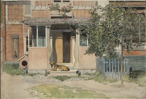 Die Veranda. Aus Ein Heim (26 Aquarelle) von Carl Larsson