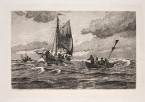 Fischer auf dem Meer